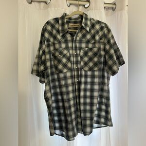 Men’s Bit And Bridal Western Cowboy Green Shirt Pearl Snaps Size  xxlarge Rodeo